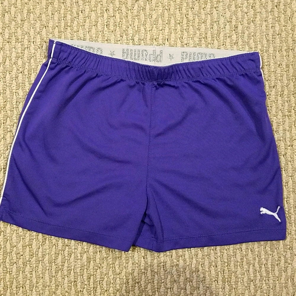 Purple athletic shorts